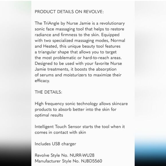 NIB Nurse Jamie Triangle Facial Beauty Tool - Purple - Picture 3 of 4